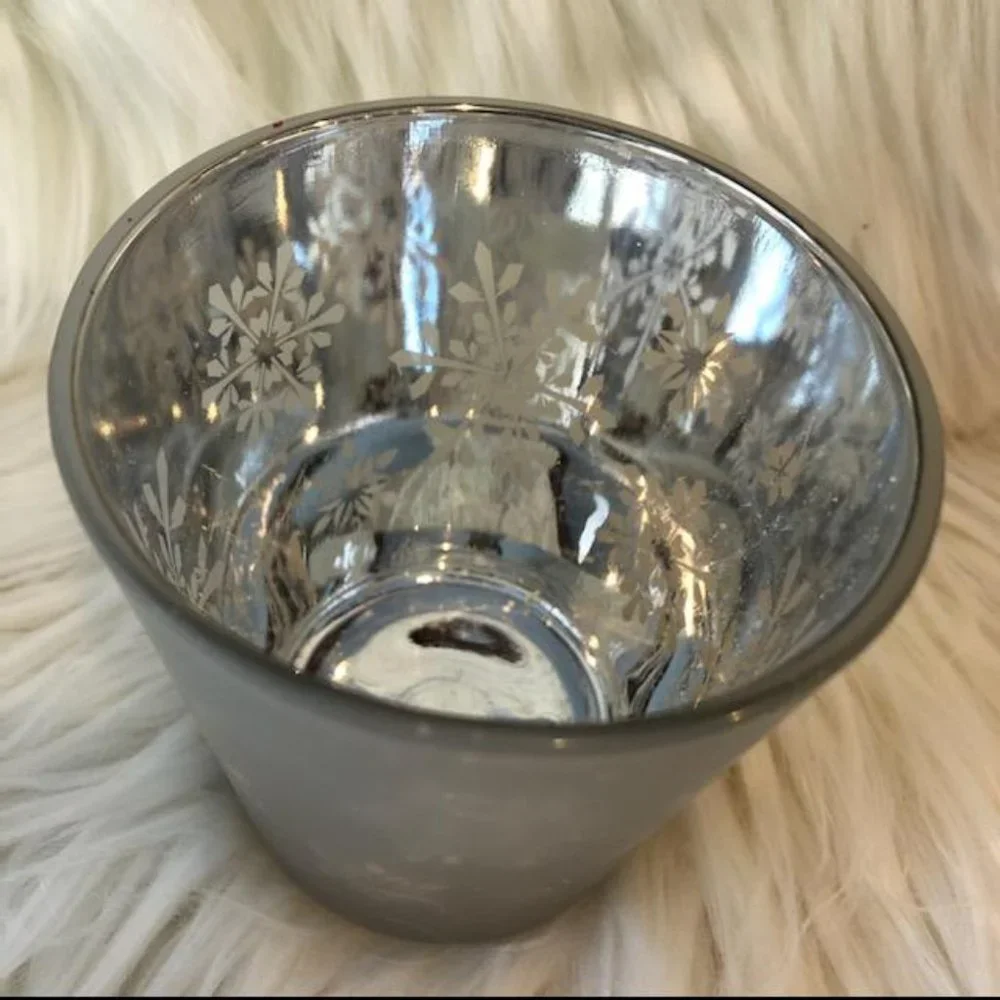 Donner & Blitzen Frosted Glass Candle Holder